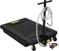 ‌17 Gal Electric Oil Drain Pan, Low Profile Mobile Oil Changing Pan by Fasyou
