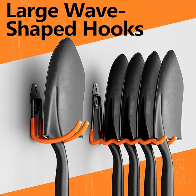 Garage Storage Hooks, 12 Pack Steel Heavy Duty Wall Mount Hooks - Image 4