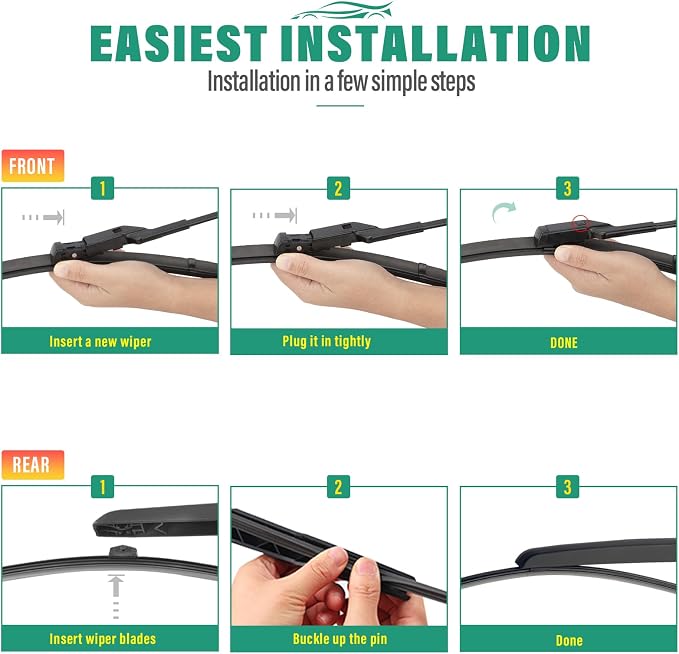 24" 20" 13" Windshield Wiper Blades Replacement - Image 8