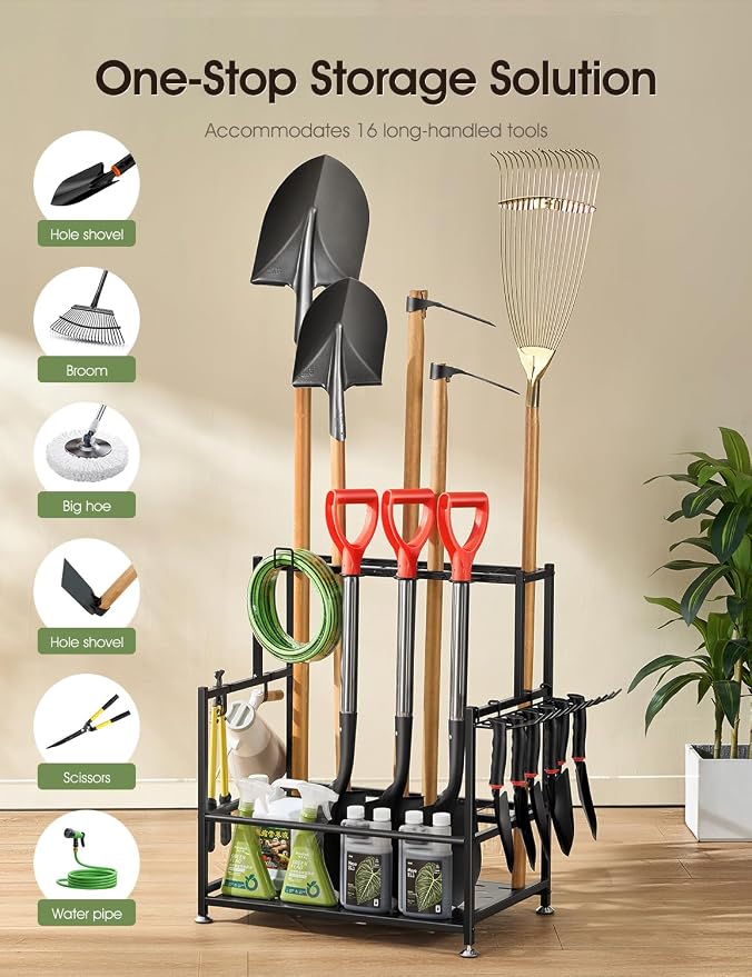 Garden Tool Organizer – Heavy-Duty Carbon Steel Storage Rack - Image 7