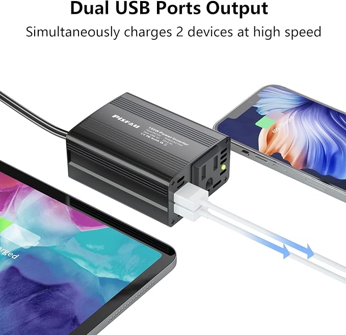150W Power Inverter 12V DC to 110V AC Car Plug Adapter Outlet Converter - Image 6