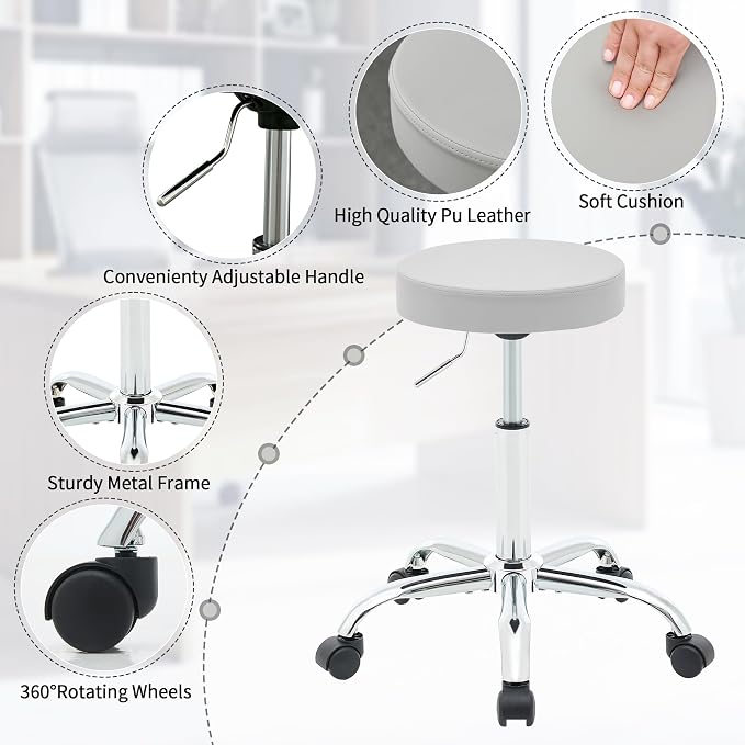 Drafting Stool, Adjustable Office Chair19.5’’-26.6’’ - Image 4