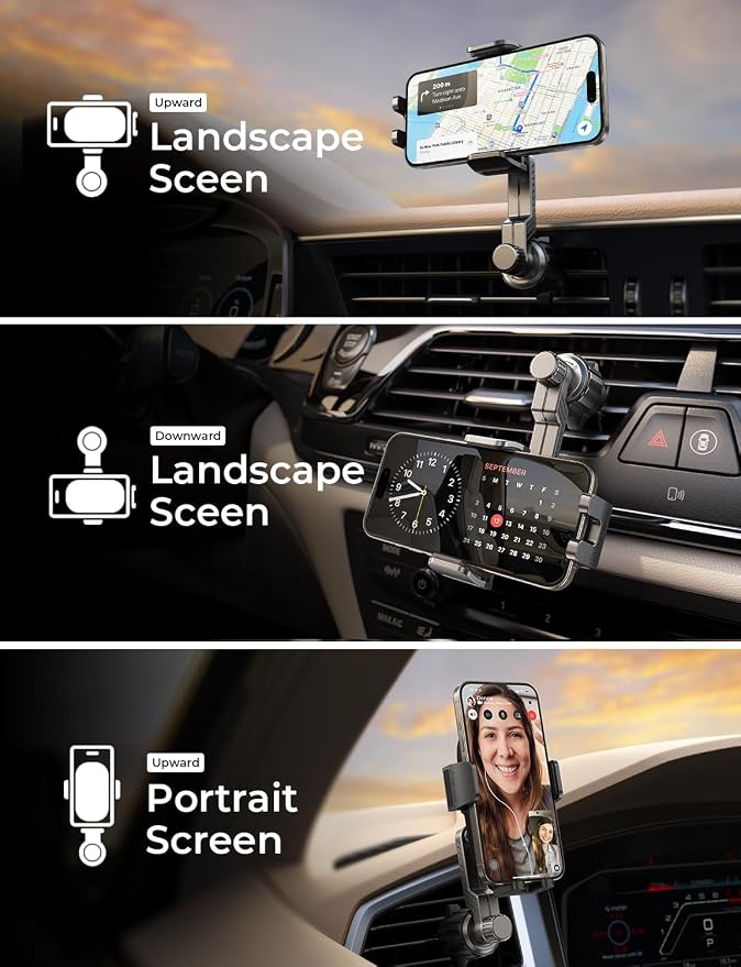 LISEN Phone Mount for Car Vent Rotatable Car Phone Holder Air Vent Clip 2024 - Image 2