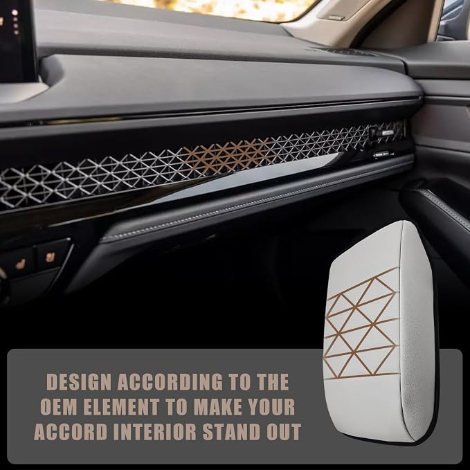 Muslogy for Accord 2025 2024 2023 Center Console Cover Armrest Pad Vegan - Image 2