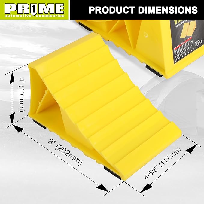 PR1ME Wheel Chocks with Non-Slip Base - Image 4