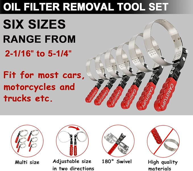 10PCS Oil Filter Wrench Set, 3 Jaw Oil Filter Wrench Tool - Image 2