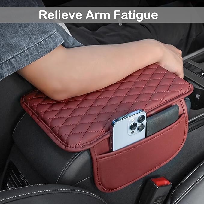 Car Center Console Cover, Upgraded Leather Armrest Seat Box Cover - Image 5