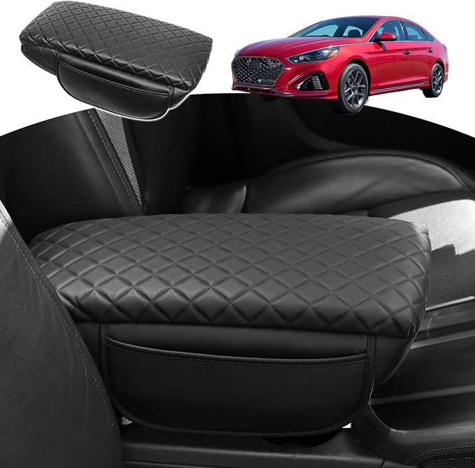 Center Console Cover for Hyundai Sonata 2015 2016 2017 2018 2019 Armrest by BreTrewri
