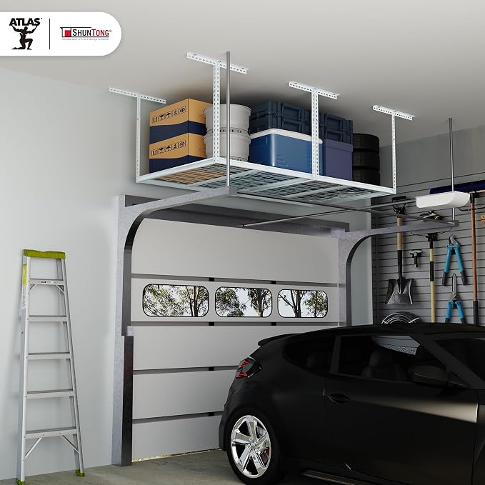 The Atlas Pro 4 x 8 ft Overhead Garage Storage Rack, Ultra Duty 1250lbs Weight - Image 2