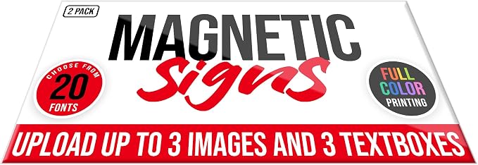 2 Pack, Personalized Magnetic Signs - Image 2