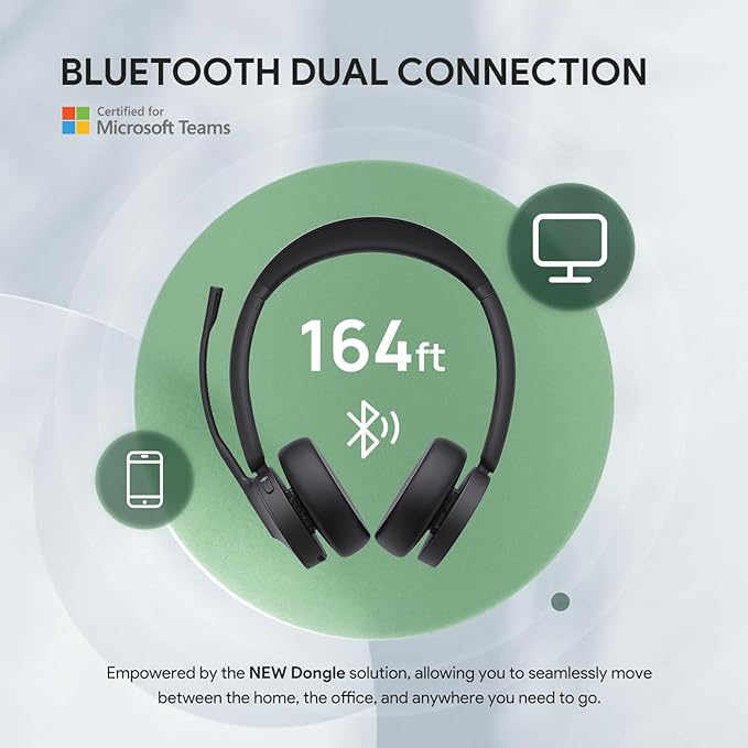 Yealink BH70 with Stand, Wireless Bluetooth Headset with Microphone - Image 4