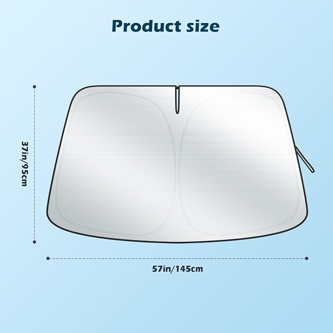 Car Windshield Sun Shade, 300T Thickened Car Window Shades Heat Reflective - Image 2