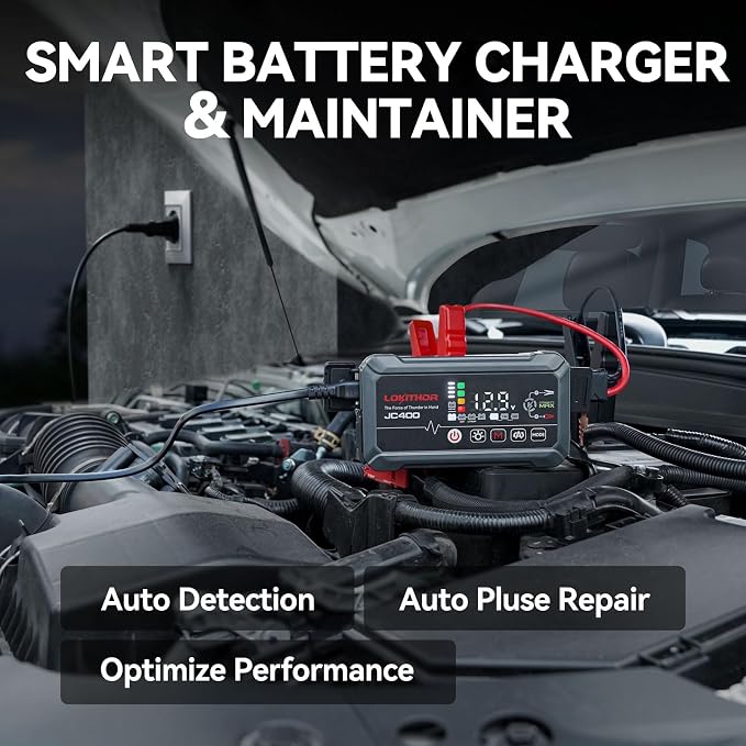 JC400 9-in-1 Battery Charger and Jump Starter, 2500A 12V Portable Jump Box - Image 3