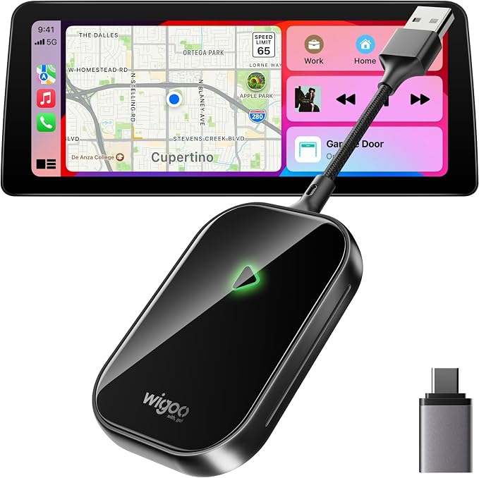 Wigoo 2025 Upgrade Wireless CarPlay Adapter by wigoo