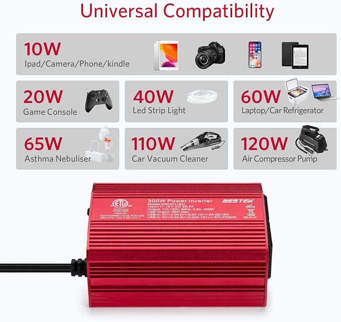 BESTEK 300W Power Inverter - Image 5