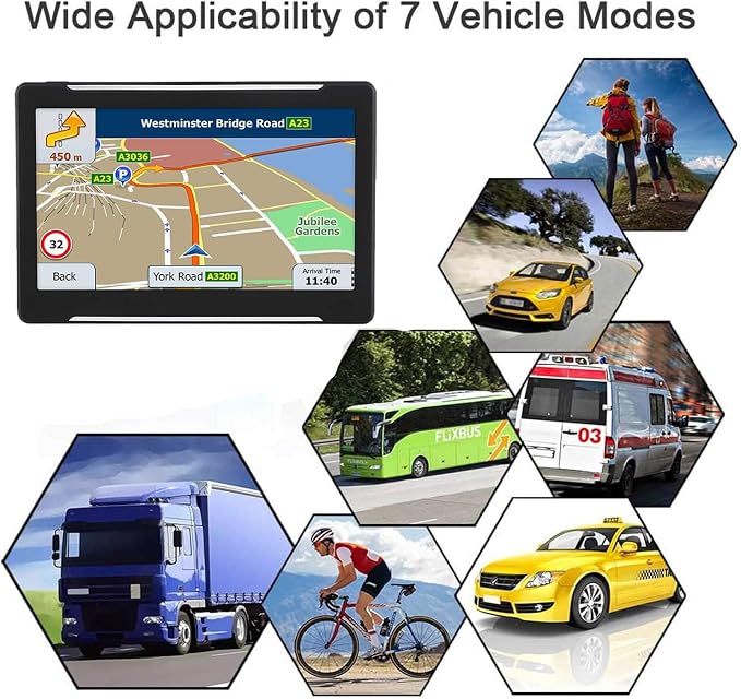 GPS Navigator for Car Truck RV, Latest 2025 Map 7 inch Touch Screen Car GPS - Image 4