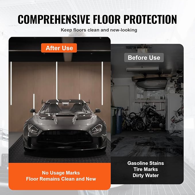 VEVOR Garage Floor Mats, 2 Rolls x 17 x 3.6 Ft PVC Garage Flooring Roll - Image 6