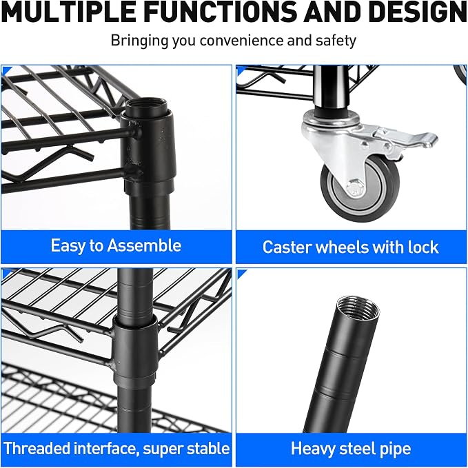 Rengue 4-Tier Wire Shelving - Image 6