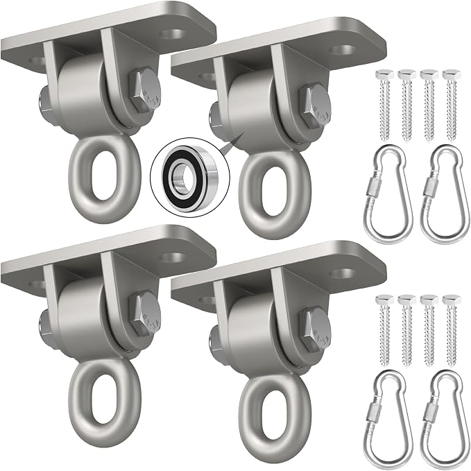 BETOOLL Swing Hangers with Bearing, Heavy Duty Porch Swing Hanging Kit by BETOOLL