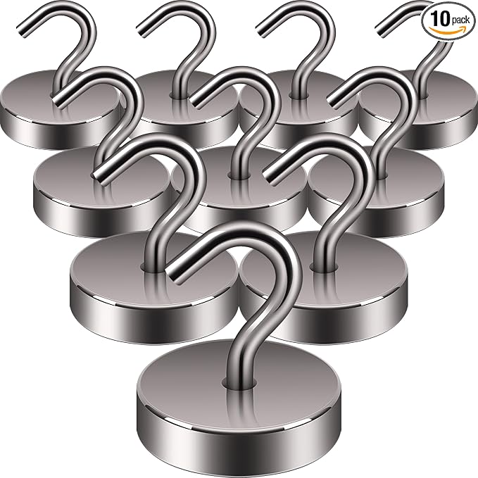 Neosmuk Magnetic Hooks, Cruise Ship Essentials, 80lb+ Heavy Duty Magnetic Hooks by Neosmuk
