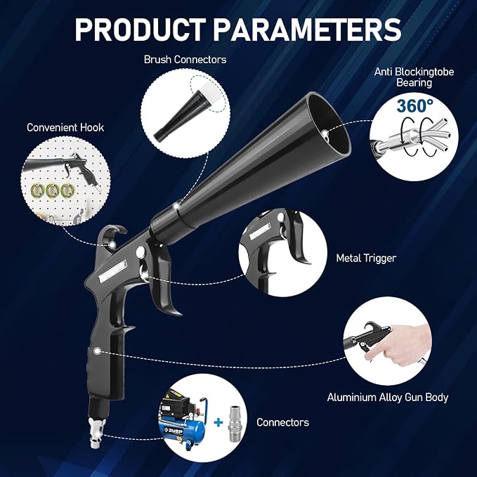 Tornado Car Cleaning Air Blow Gun – High Pressure Interior Detailing Tool - Image 3