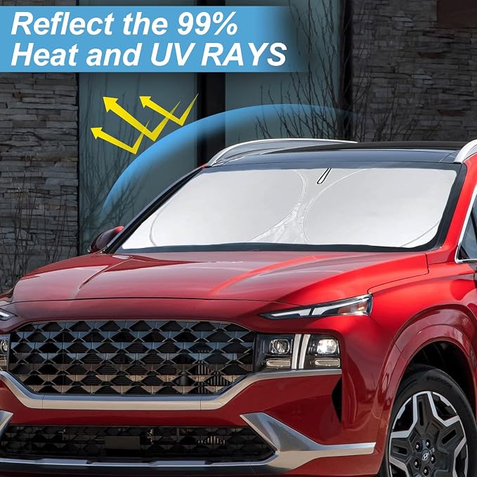 Custom Sunshade for Santa Fe Windshield Sun Shade for 2026 2025-2019 Hyundai - Image 2