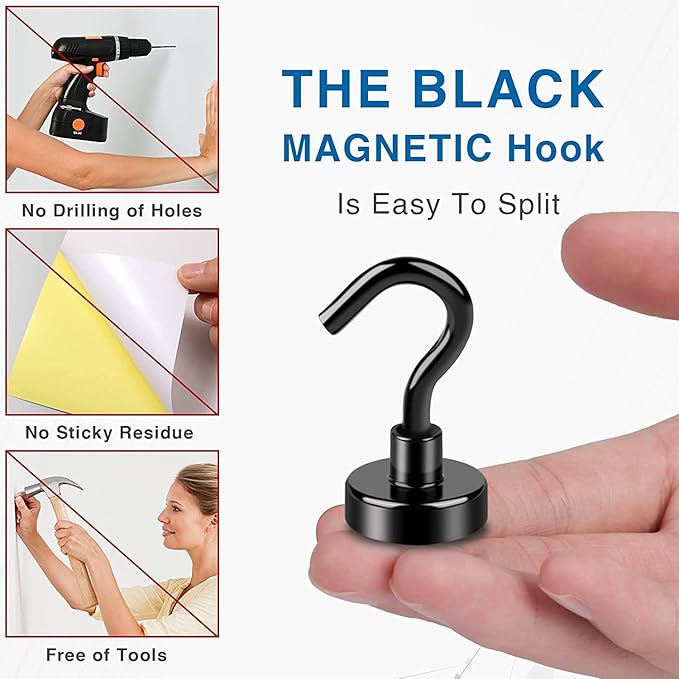 LOVIMAG Magnetic Hooks, 30Lbs Strong Magnetic Hook - Image 6