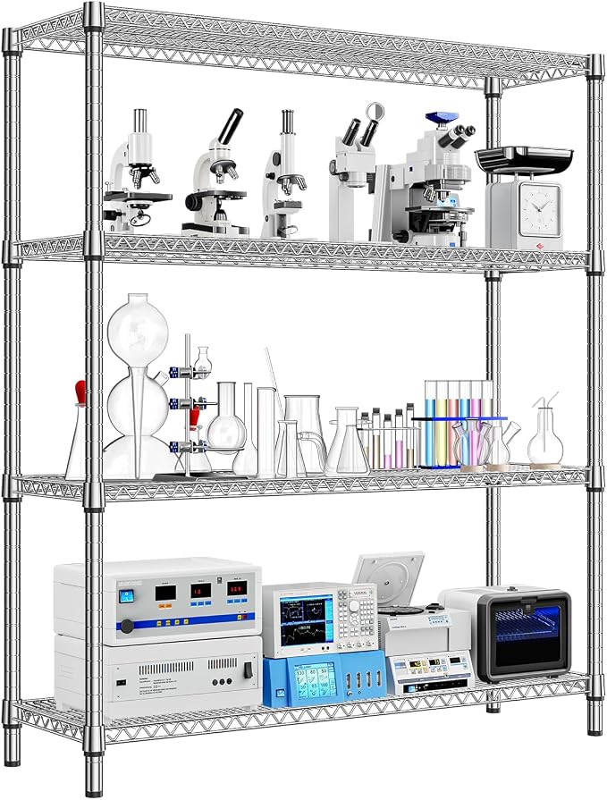 1760 LBs 4 Tier Storage Rack Metal Wire Shelving Unit, Storage Standing Shelf by MEIGAOPLASTICANDMETALHKCOLIMITED