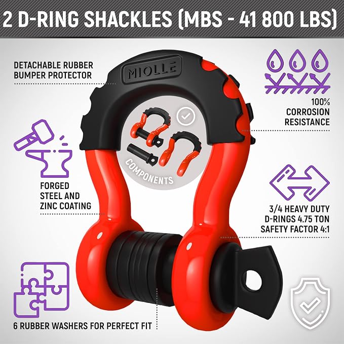 MiolleGear Kinetic Recovery Tow Ropes - Image 4