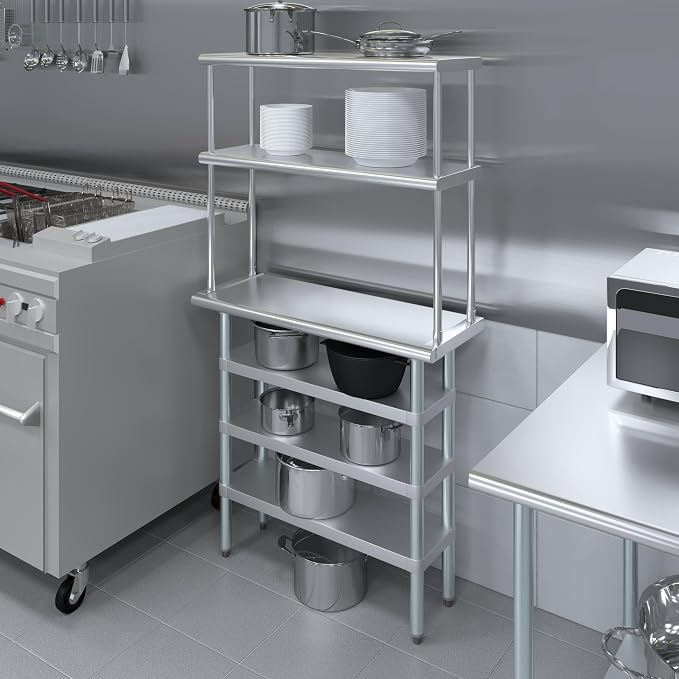 Amgood 14" x 36" Stainless Steel Work Table - Image 4