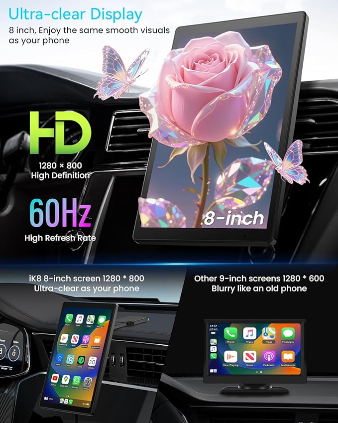 8” Wireless Apple CarPlay Screen - Image 5