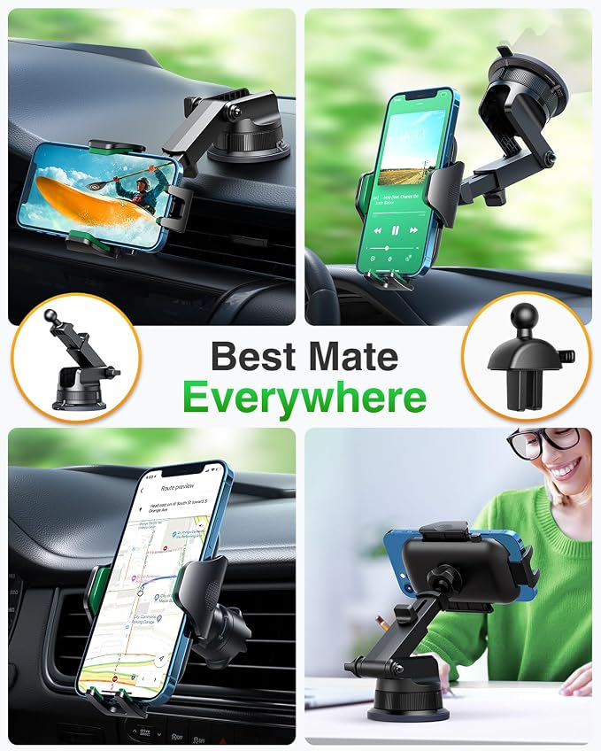 VANMASS Universal Car Phone Mount Dashboard Phone Holder, Handsfree Windshield - Image 3