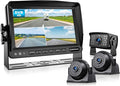 Fookoo HD 1080P 7" Wired Backup Camera System, 7-inch Quad Split Screen Monitor by FOOKOO