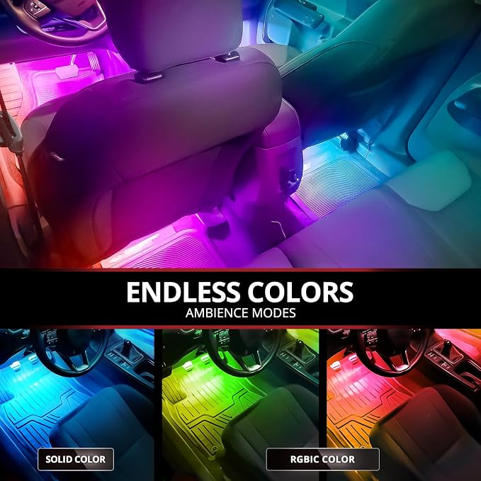 OPT7 Aura DreamColor RGB-IC Car Interior Ambient Light, Color Chasing Light Kit - Image 7