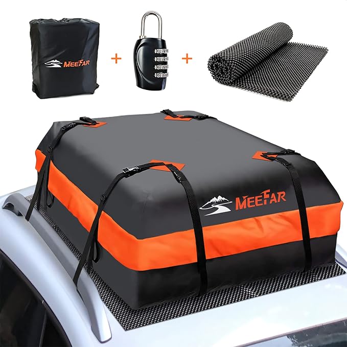 MeeFar Car Roof Bag XBEEK Rooftop top Cargo Carrier Bag Waterproof 15 Cubic feet - Image 8