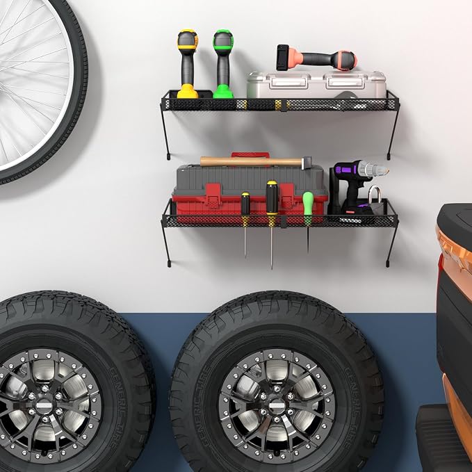 Garage Wall Shelf Steel Wall Shelf Storage Rack-design of TRIANGULAR BRACKET - Image 8