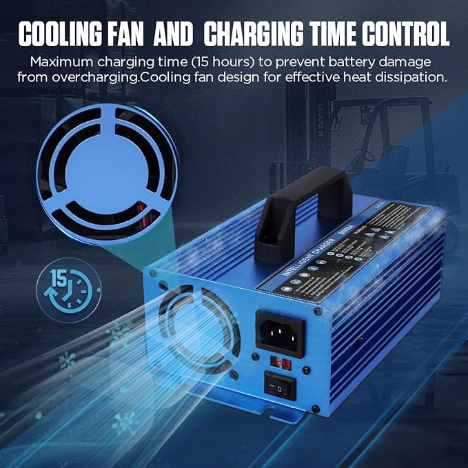 Forklift Battery Charger 24V 30A Automatic Smart Charger, Automotive Battery - Image 3