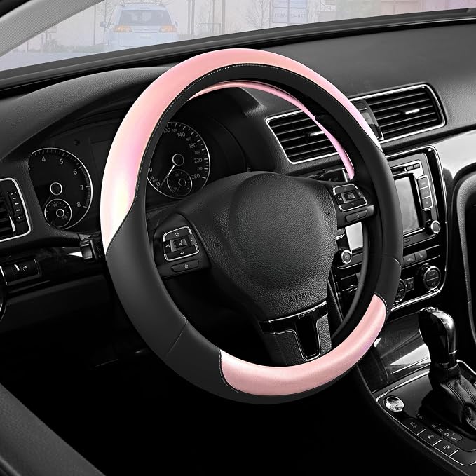 Road Comforts Steering Wheel Cover – Breathable Leather Steering Wheel Cover by RoadComforts