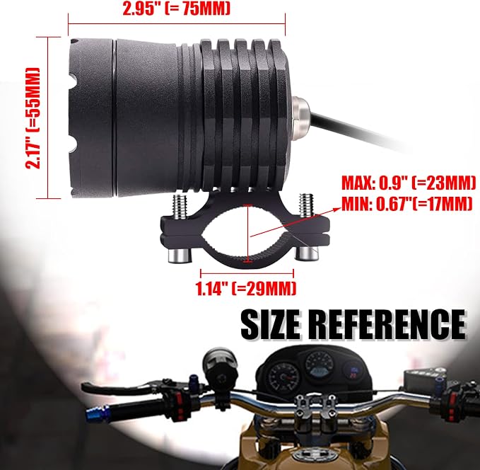 Motorcycle Driving Lights 12-60V 40W 3600LM LED Fog Lights - Image 9