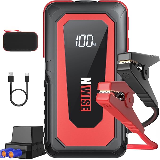 NWISE Car Jump Starter, 2000A Peak 20000mAh Portable Battery Pack by NWISE