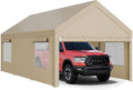 JY QAQA Carport, 10x20 FT Heavy Duty Carport Reinforced Steel Poles by JYQAQA
