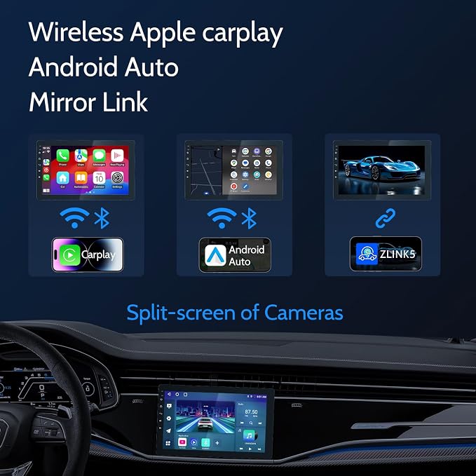Single din Car Stereo, Rotatable Carplay Screen - Image 3