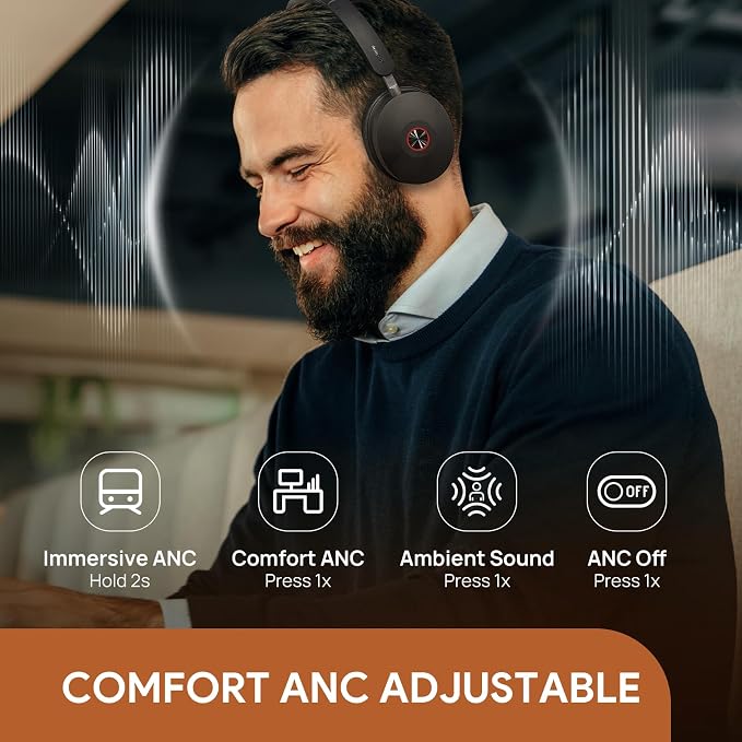 Yealink BH74 with Stand ANC Wireless Bluetooth Headset with Mic - Image 2