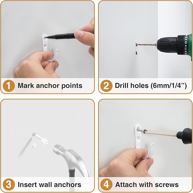 15Pcs Wall Hooks for Bathroom, and Garage - Image 6