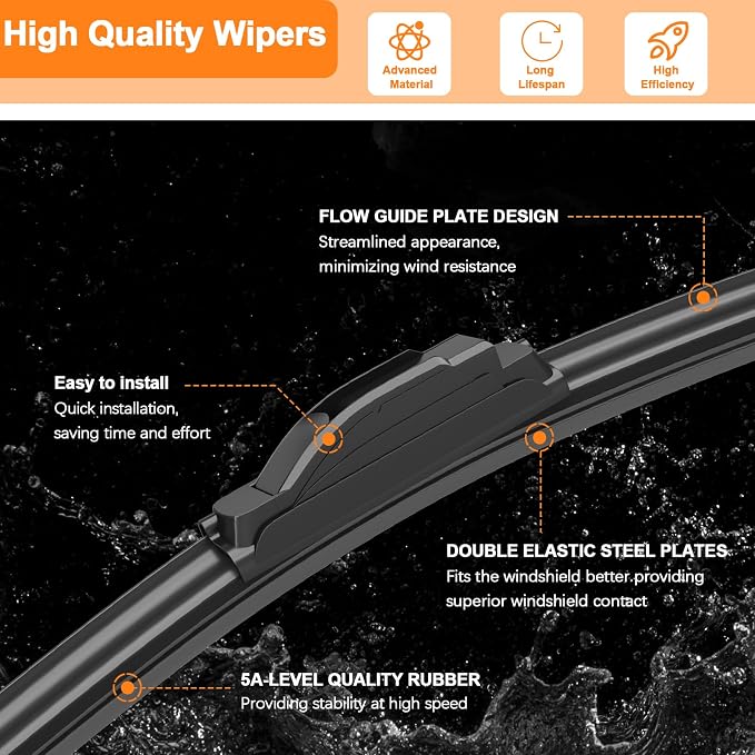 HULADAED® 26'' 18'' 12'' Windshield Wipers Replacement - Image 6