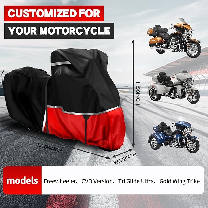420D Trike Motorcycle Cover Suitable - Image 2