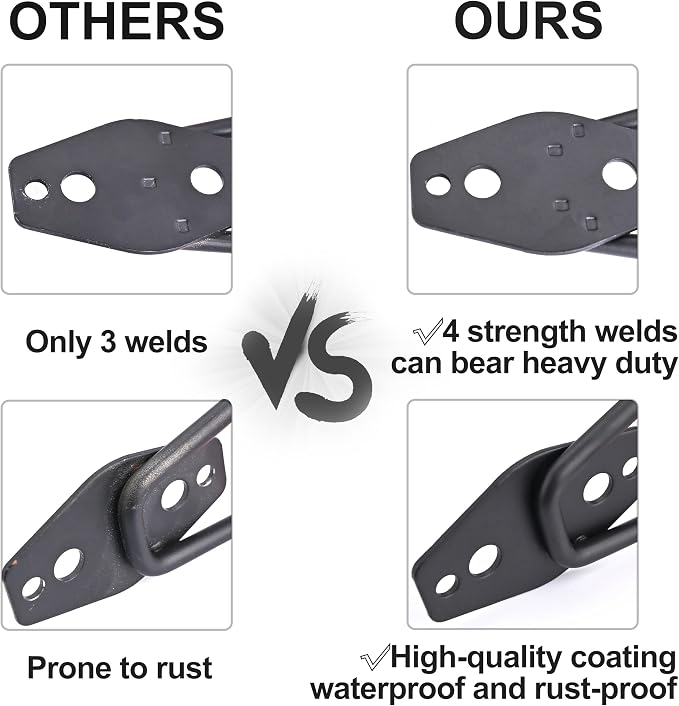 QUELIEN 4 Pack Garage Wall Hooks, 2 Large 7.5 in & 2 Small 2.5 in Heavy-Duty - Image 5