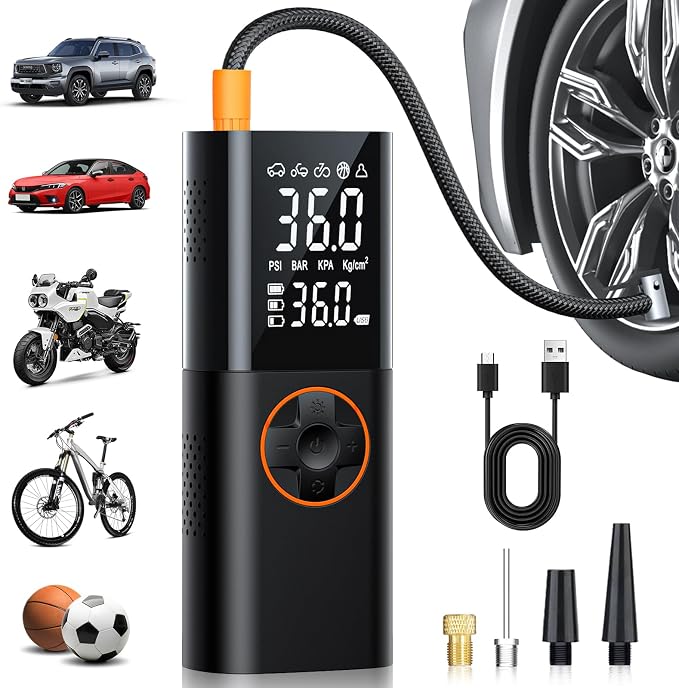 Tire Inflator Portable Air Compressor by ZGZUXO