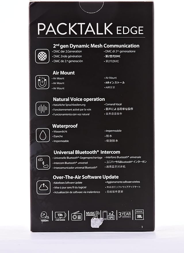 Cardo PACKTALK Edge Motorcycle Bluetooth Communication System Headset Intercom - Image 13