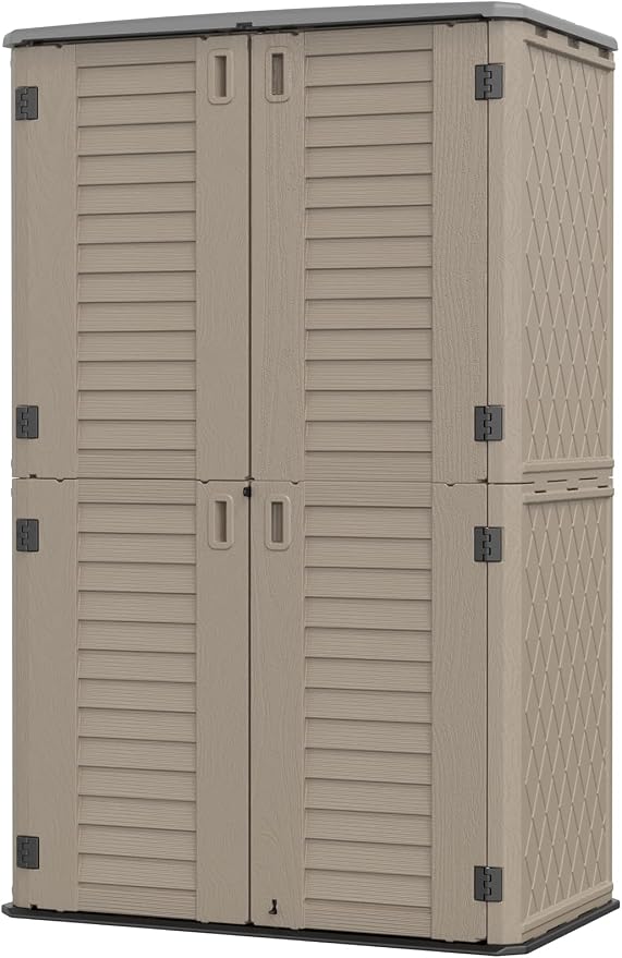 HOMSPARK Storage Shed Weather Resistance, Outdoor Storage Cabinet by HOMSPARK
